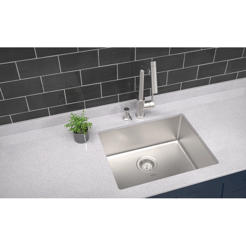 Cuba de embutir Tramontina Design Collection Quadrum Undermount em Aço Inox com Acabamento Acetinado 50 U 50X40 cm