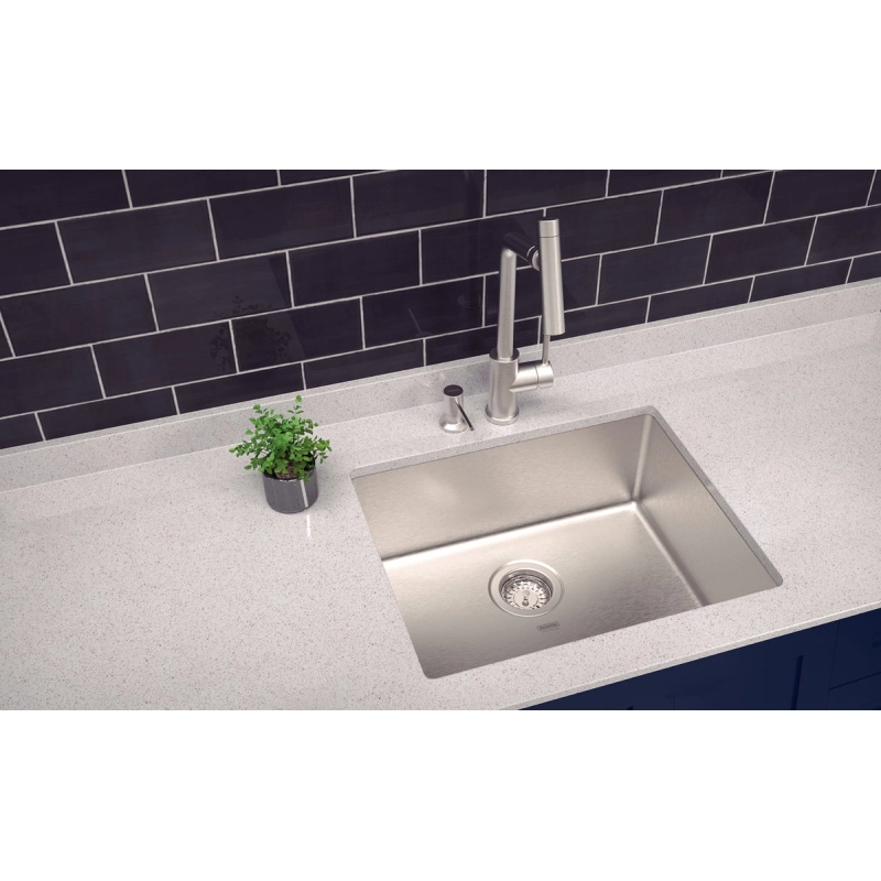 Cuba de embutir Tramontina Design Collection Quadrum Undermount em Aço Inox com Acabamento Acetinado 50 U 50X40 cm