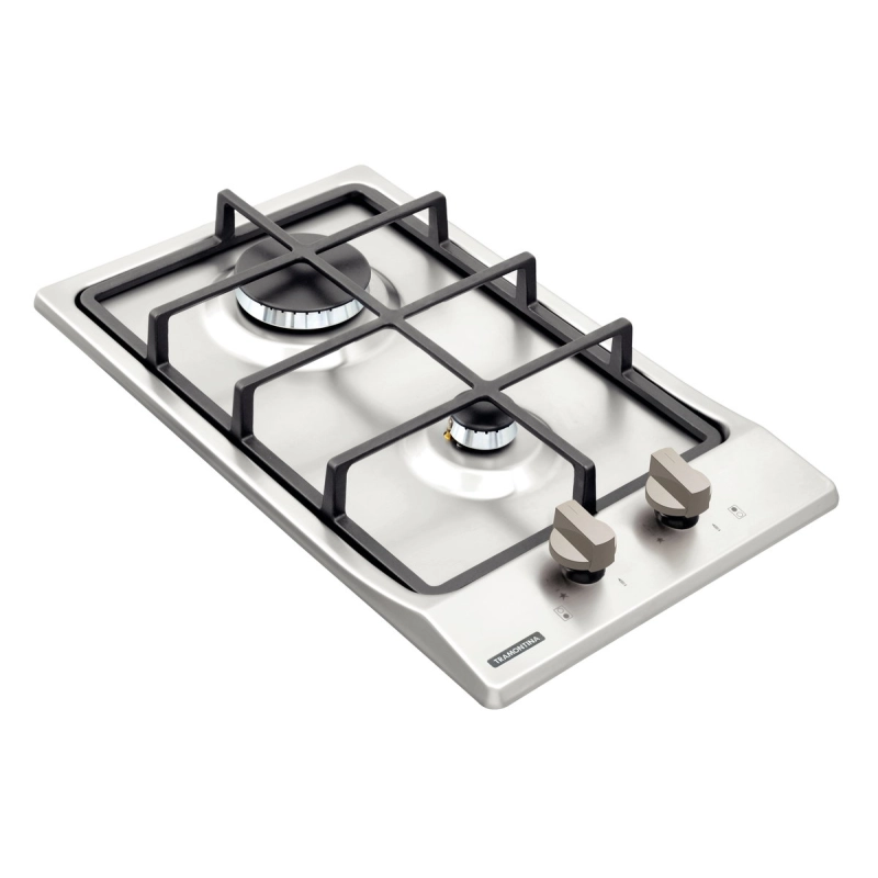 Cooktop a Gás Tramontina Dominó em Aço Inox e Trempes em Ferro Fundido com Acendimento Superautomático 2 Queimadores