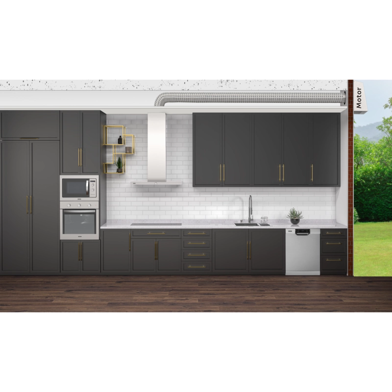 Coifa de Ilha Tramontina Design Collection Dritta Isla Silent Pro 90 220 V em Aço Inox