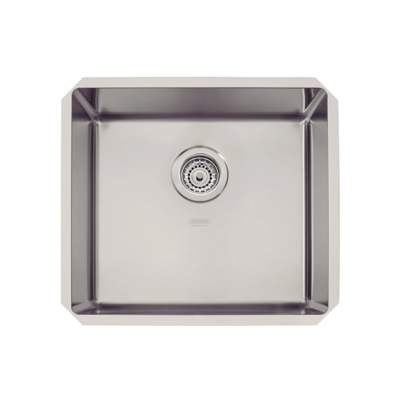 Cuba de embutir Tramontina Design Collection Quadrum Undermount em Aço Inox com Acabamento Acetinado 45 U 45x40 cm