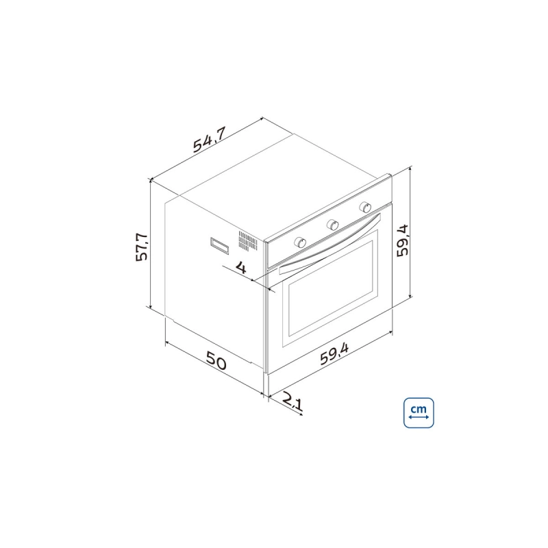 Forno Elétrico de Embutir Tramontina Inox Cook em Aço Inox 7 Funções 73 L