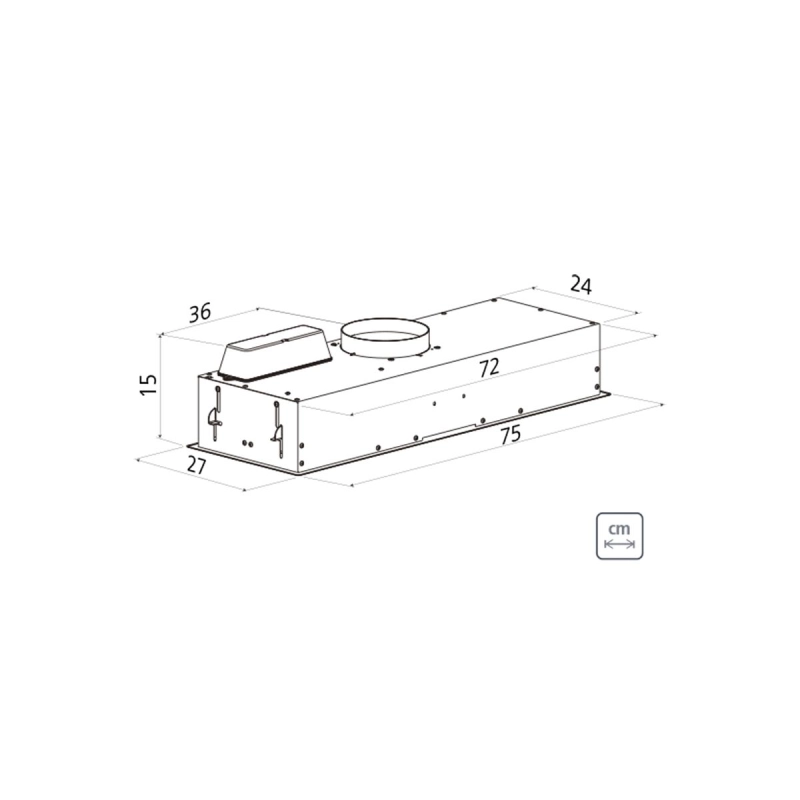 Coifa de Embutir Tramontina Incasso 75 Split em Aço Inox 75 cm 220 V