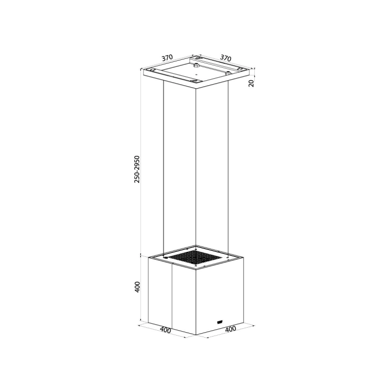 Coifa de Ilha Tramontina Isla Silent T smart 40 Color 2U em Aço Inox