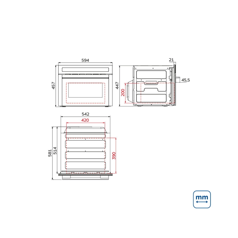 Forno Combinado com Micro-ondas Tramontina Epic T smart 60 F10 35 L Glass Black Series
