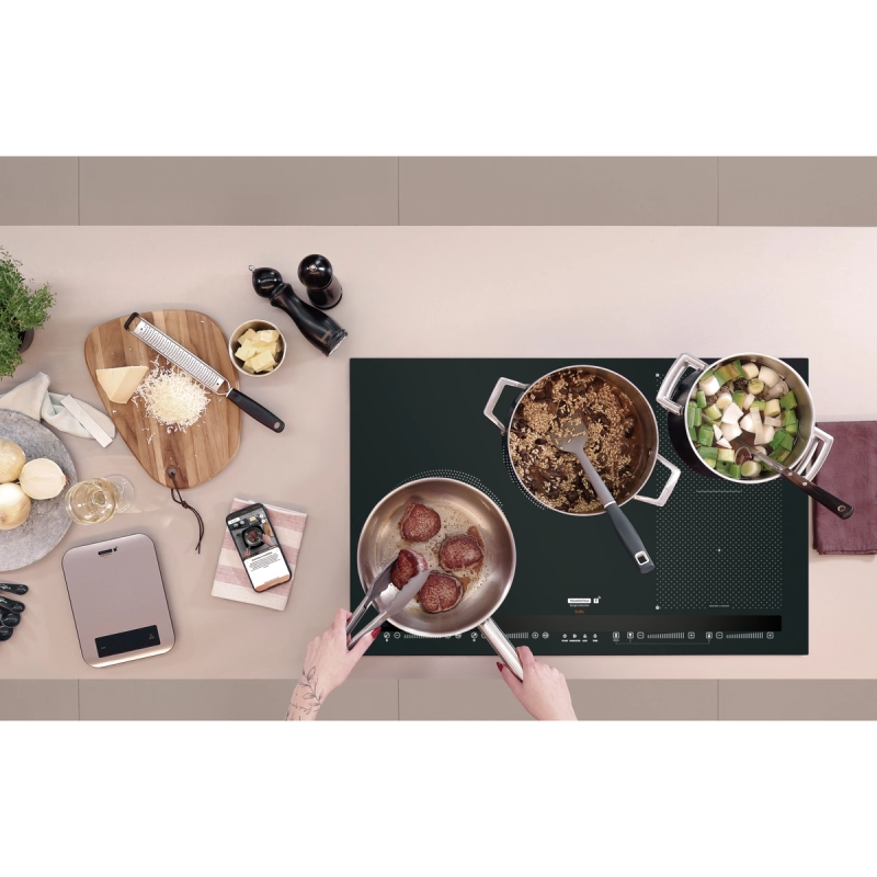 Cooktop de Embutir por Indução Tramontina Guru ThermoGuide Black Series