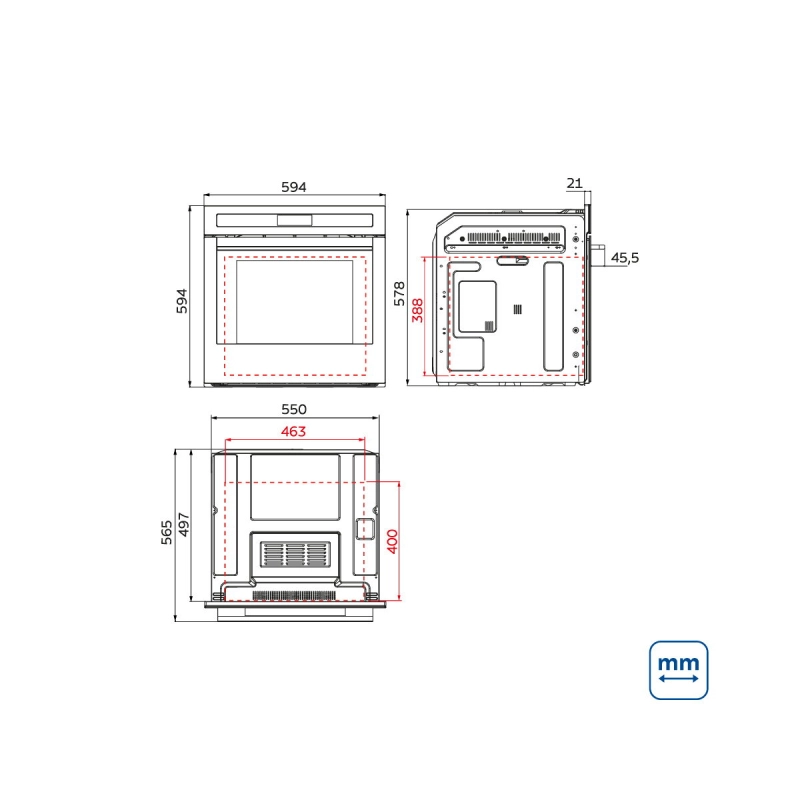 Forno Tramontina Epic T smart 60 F13 em Aço Inox