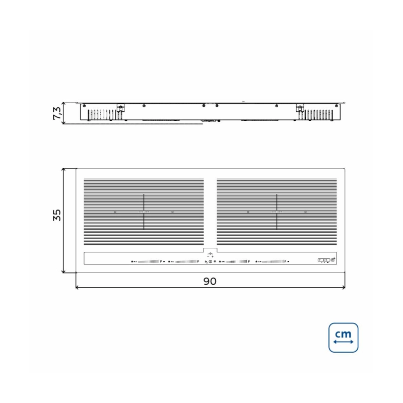 Cooktop por Indução Tramontina Design Collection Slim Black Series 4EI T smart 90