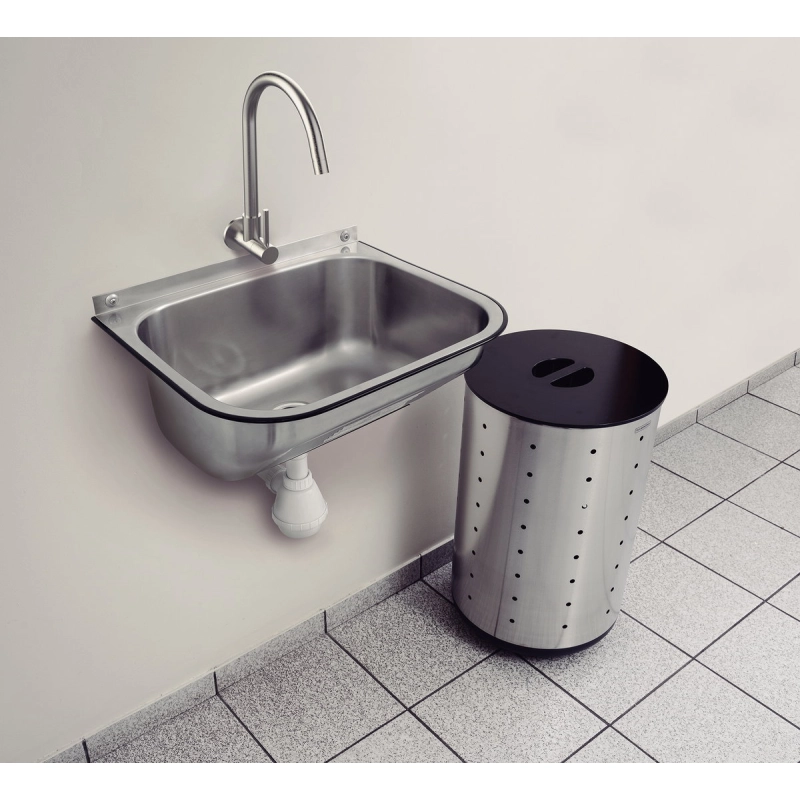 Tanque de Parede Tramontina Hera Wall 34 L em Aço Inox Escovado 50x40 cm