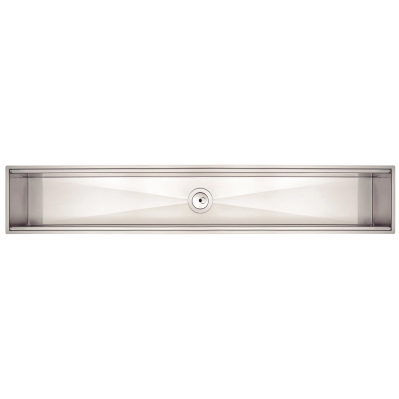 Canal Organizador em Aço Inox Tramontina para Sobrepor com Acabamento Acetinado 105x18 cm