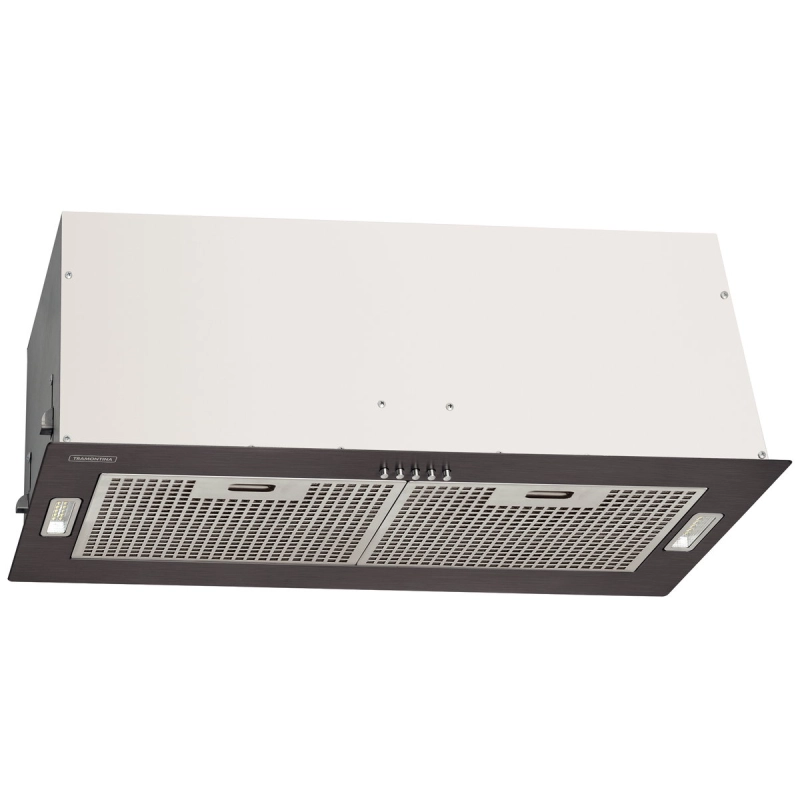 Coifa de Embutir Tramontina Incasso em Aço Inox Black Steel Retangular com revestimento anti digitais 75 cm 220 V