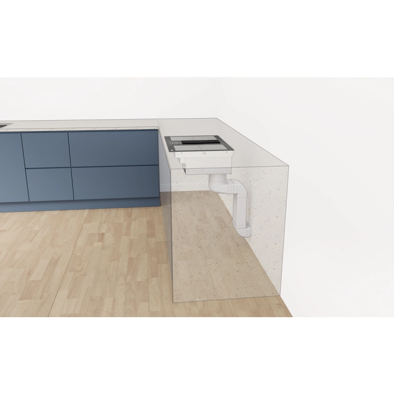 Cooktop Indução Tramontina Design Collection Duo 4EI 80 com Coifa Integrada em Modo Exaustão 220 V