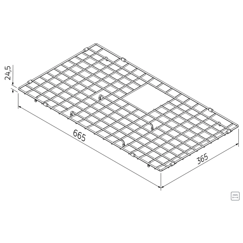 Grade Aramada Tramontina Design Collection em Aço Inox para Cubas Quadrum 70