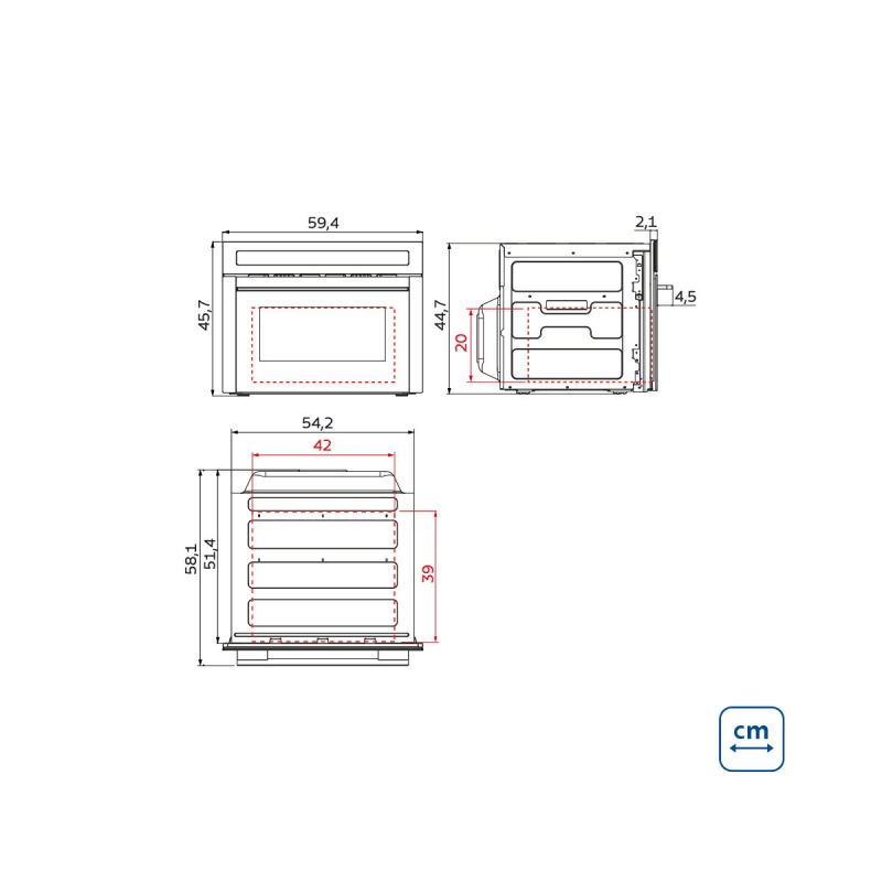 Forno Combinado com Micro-ondas Tramontina Epic T smart 60 F10 35 L Glass Black Series