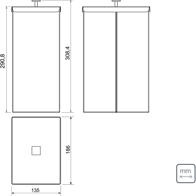 Lixeira Inox Luz Slim Tramontina com Acabamento Acetinado 5,5 L