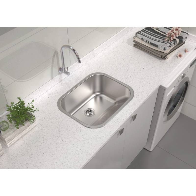 Tanque de Encaixe Tramontina Hera 34 L em Aço Inox Escovado 50x40 cm