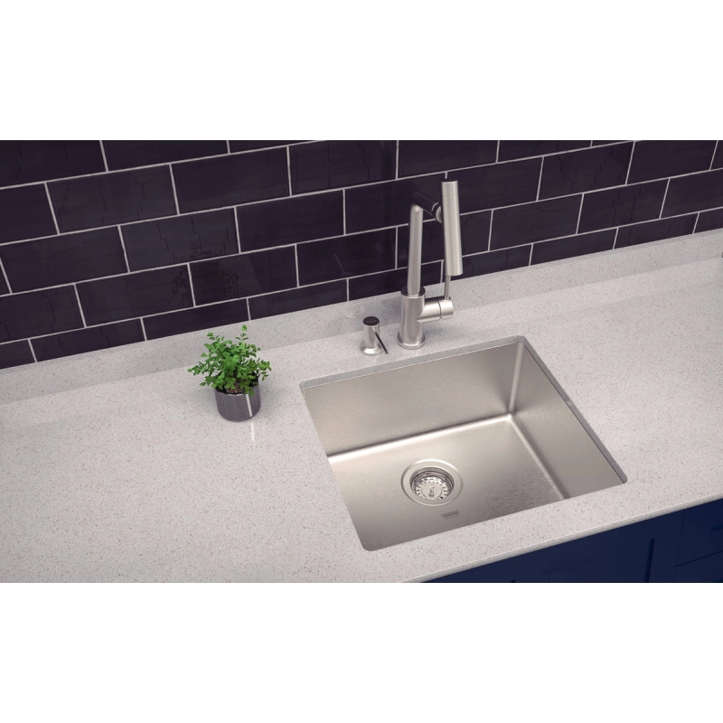 Cuba de embutir Tramontina Design Collection Quadrum Undermount em Aço Inox com Acabamento Acetinado 45 U 45x40 cm
