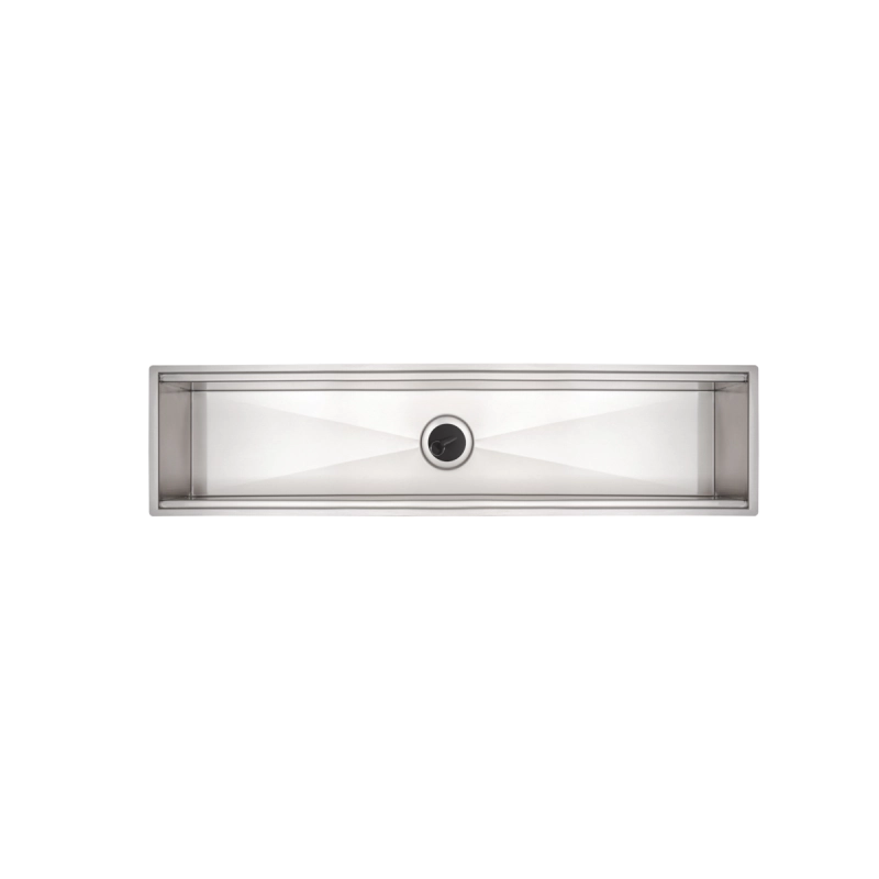 Canal Organizador em Aço Inox Tramontina para Sobrepor com Acabamento Acetinado 75x18 cm