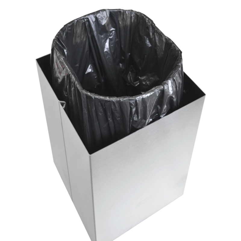 Lixeira Tramontina Luz Slim em Aço Inox 5,5 L com Suporte para Papel Higiênico