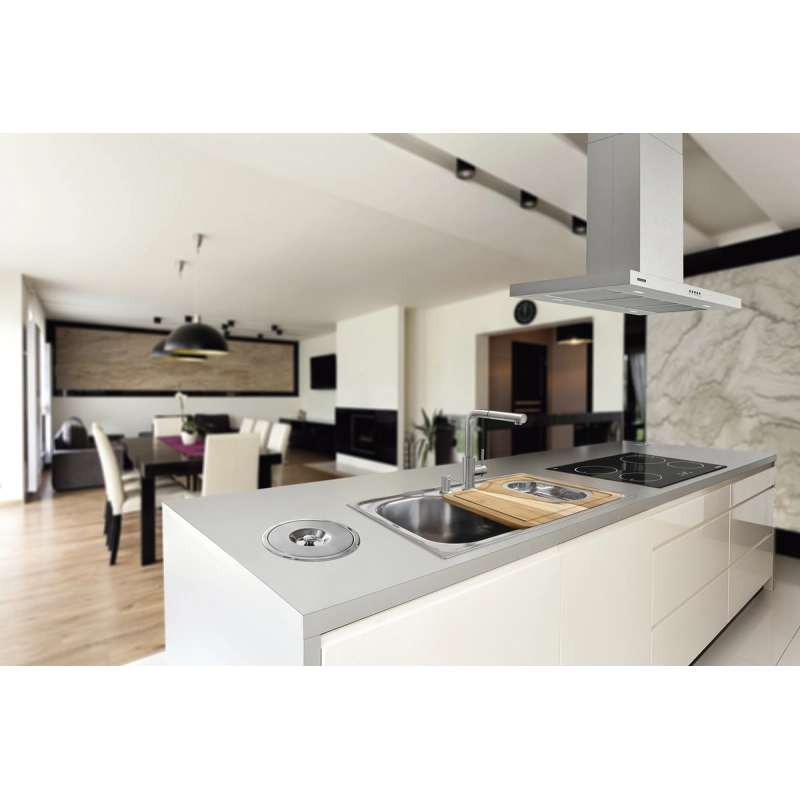 Coifa de Ilha Tramontina Dritta Isla 90 Split em Aço Inox 90 cm 220