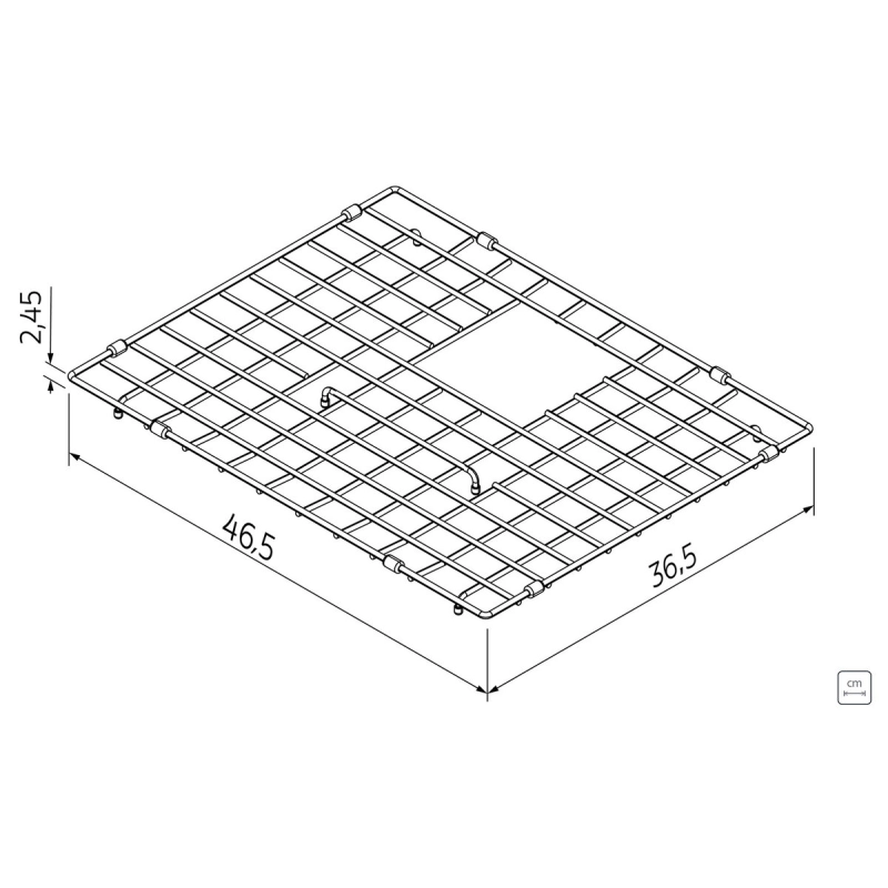 Grade Aramada Tramontina Design Collection em Aço Inox para Cubas Quadrum 50