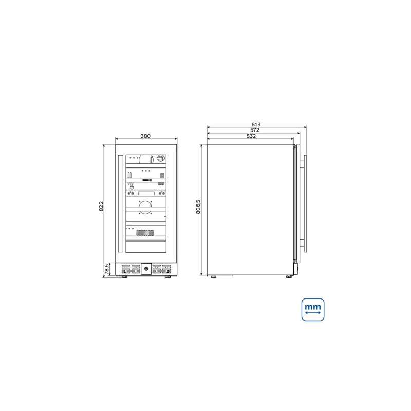 Adega Tramontina Senses Dual Zone T smart para 27 Garrafas