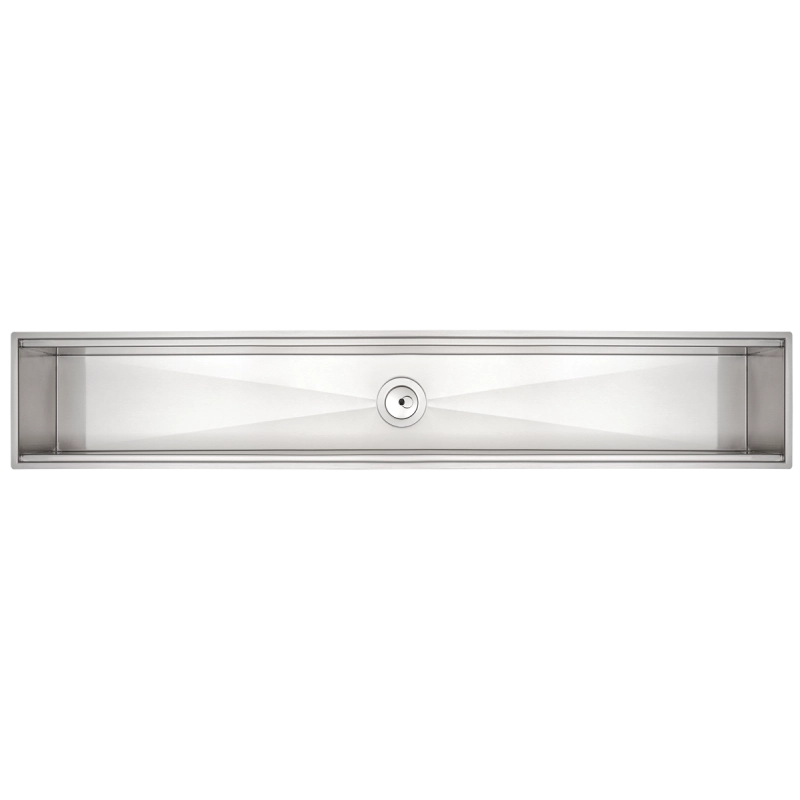 Canal Organizador em Aço Inox Tramontina para Sobrepor com Acabamento Acetinado 105x18 cm