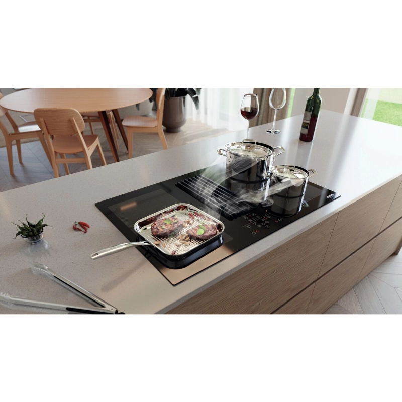 Cooktop Indução Tramontina Design Collection Duo 4EI 80 com Coifa Integrada em Modo Exaustão 220 V