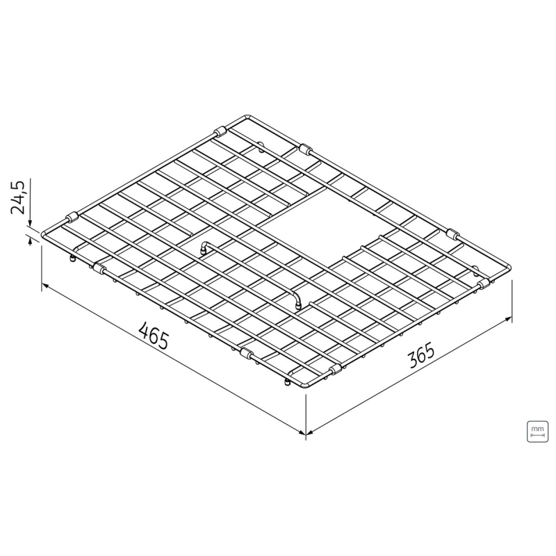 Grade Aramada Tramontina Design Collection em Aço Inox para Cubas Quadrum 50
