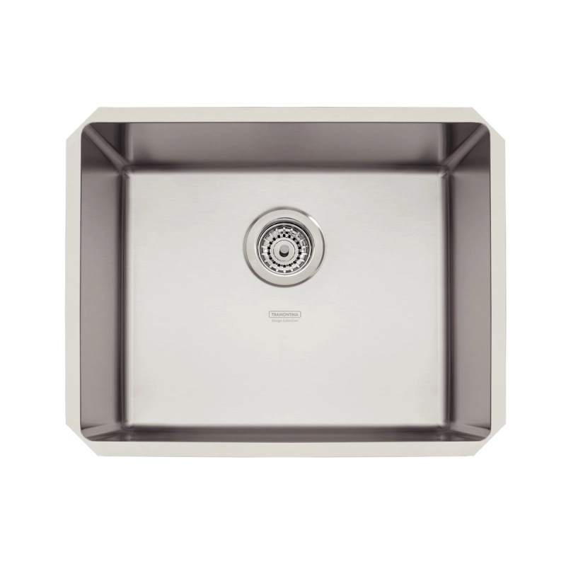 Cuba de embutir Tramontina Design Collection Quadrum Undermount em Aço Inox com Acabamento Acetinado 50 U 50X40 cm