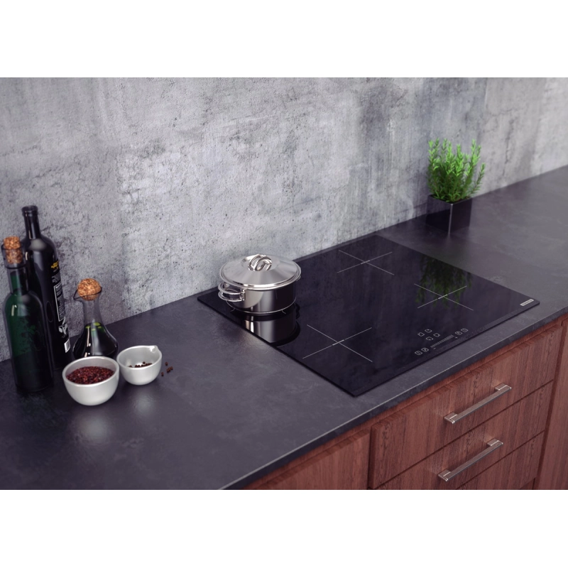 Cooktop por Indução Tramontina Square Slider B 4EI 60 Vitrocerâmico com 4 Áreas de Aquecimento e Comando Touch