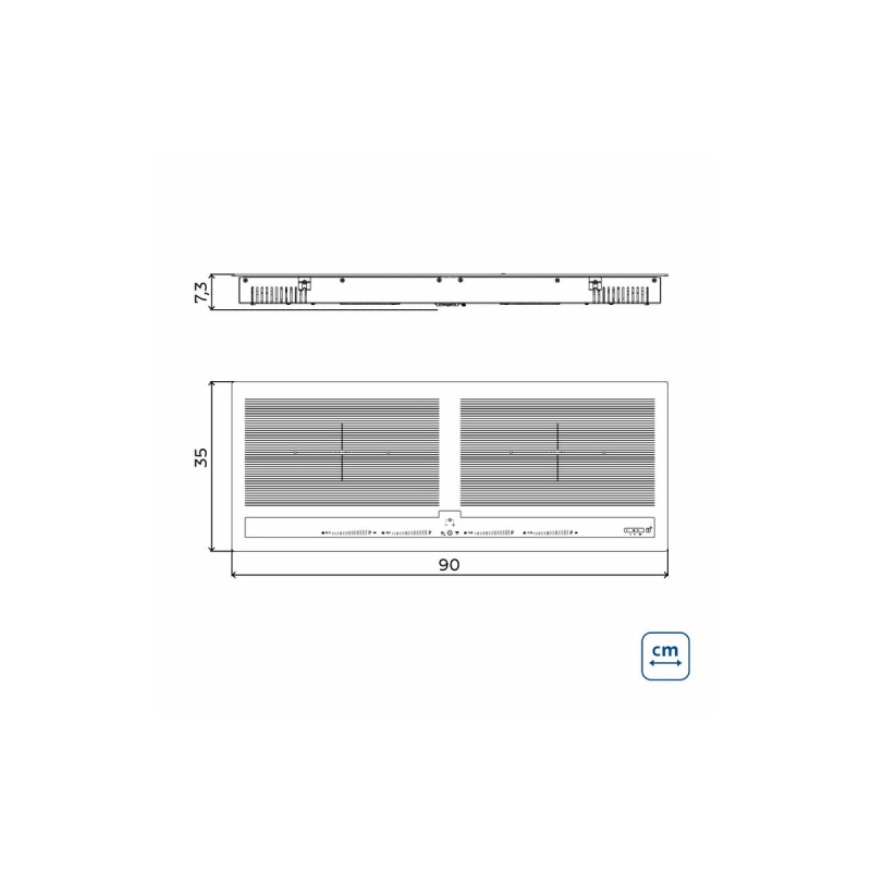 Cooktop por Indução Tramontina Design Collection Slim Black Series 4EI T smart 90