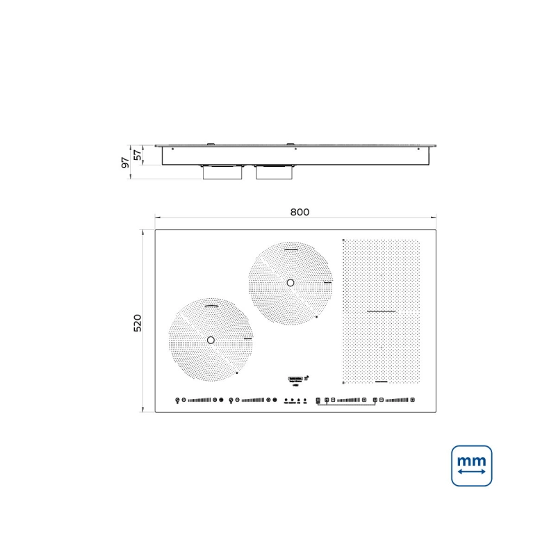 Cooktop de Embutir por Indução Tramontina Guru ThermoGuide Black Series