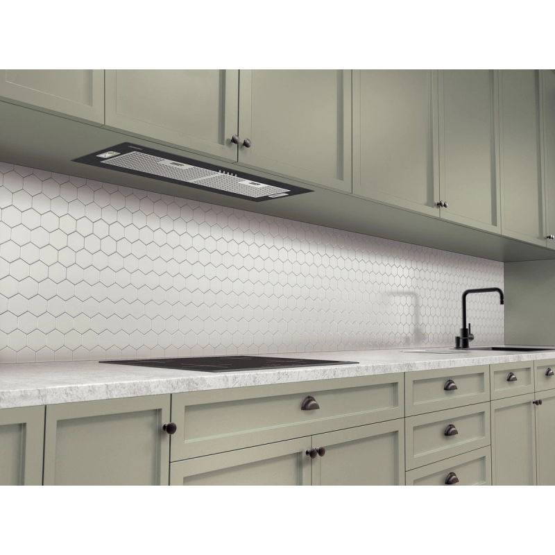 Coifa de Embutir Tramontina Incasso em Aço Inox Black Steel Retangular com revestimento anti digitais 75 cm 220 V