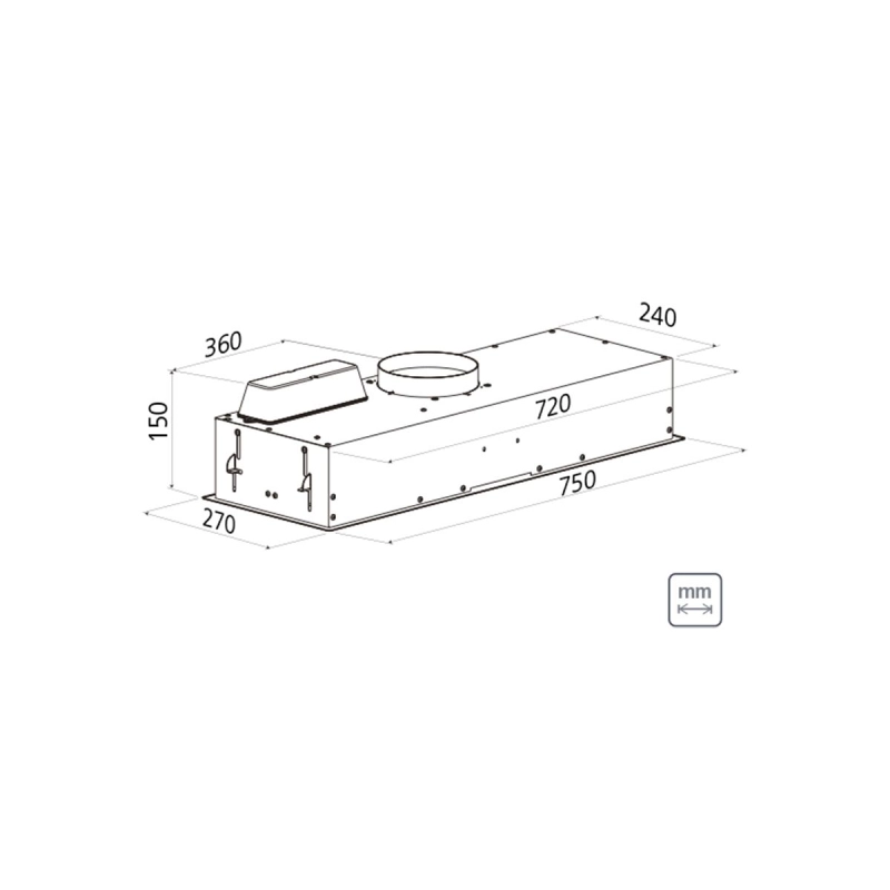 Coifa de Embutir Tramontina Incasso 75 Split em Aço Inox 75 cm 220 V