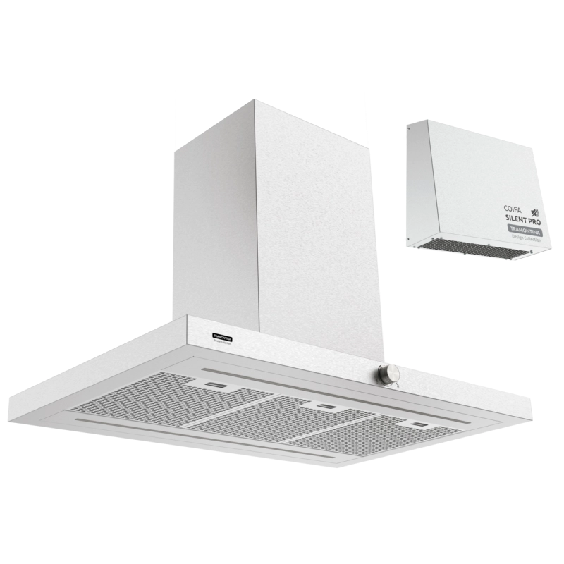 Coifa de Ilha Tramontina Design Collection Dritta Isla Silent Pro 90 220 V em Aço Inox
