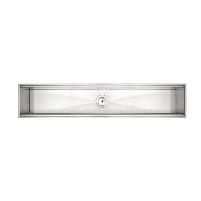 Canal Organizador em Aço Inox Tramontina para Sobrepor com Acabamento Acetinado 90x18 cm