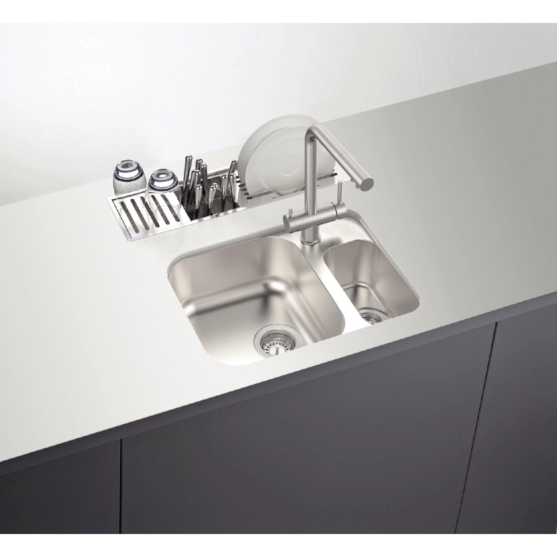 Canal Organizador em Aço Inox Tramontina para Sobrepor com Acabamento Acetinado 60x18 cm