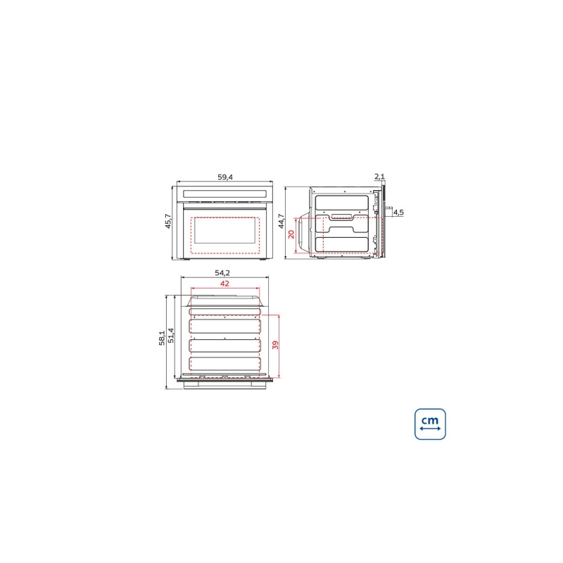 Forno Combinado com Micro-ondas Tramontina Epic T smart 60 F10 35 L em Aço Inox