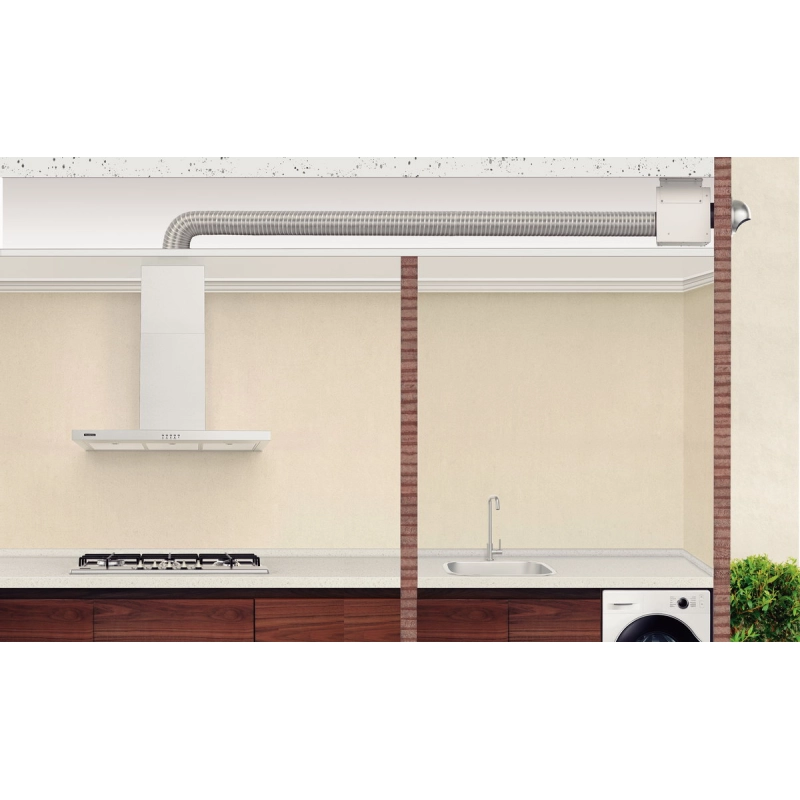 Coifa de parede Tramontina Dritta Wall 90 Split em Aço Inox 90 cm 220 V