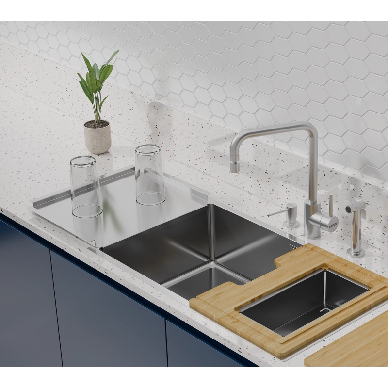 Escorredor de Louça Tramontina Design Collection Móvel para Cubas Quadrum em Aço Inox