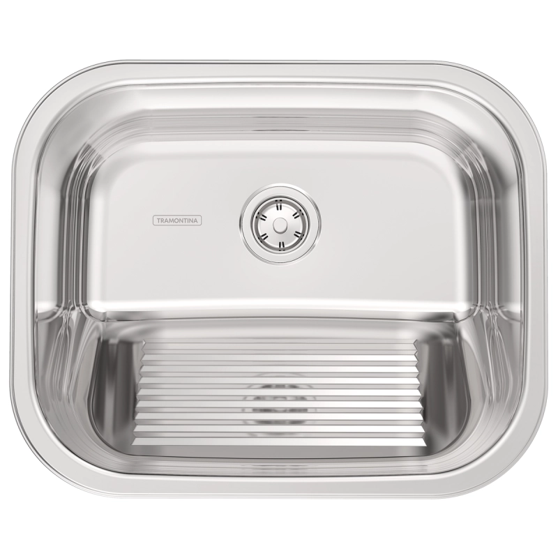 Tanque de Encaixe Tramontina Hera 34 L em Aço Inox Polido 50x40 cm