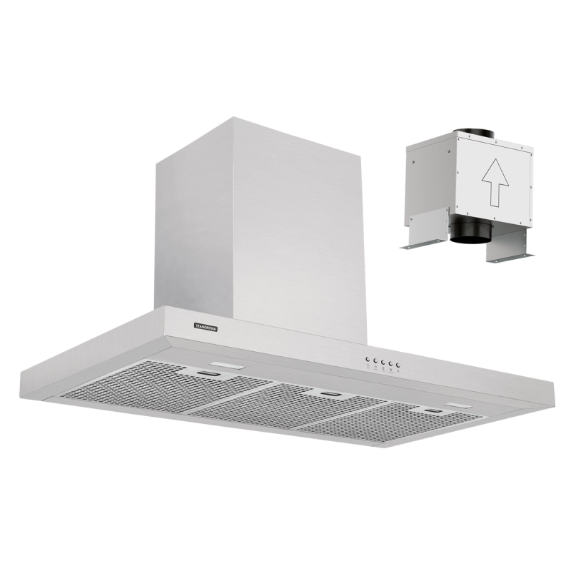 Coifa de parede Tramontina Dritta Wall 90 Split em Aço Inox 90 cm 220 V