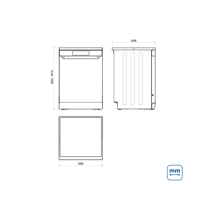 Lava-louças Tramontina S16X Silent 60 em Aço Inox