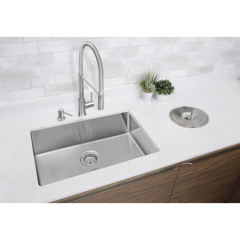 Cuba de embutir Tramontina Design Collection Quadrum Undermount em Aço Inox com Acabamento Acetinado 70 U 70x40 cm