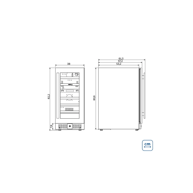 Adega Tramontina Senses Dual Zone T smart para 27 Garrafas