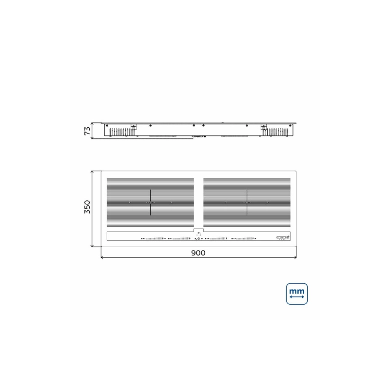 Cooktop por Indução Tramontina Design Collection Slim Black Series 4EI T smart 90