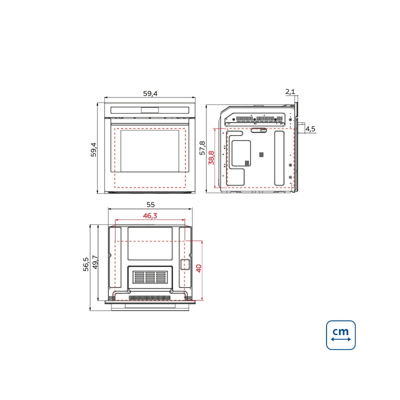 Forno Tramontina Epic T smart 60 F13 em Aço Inox