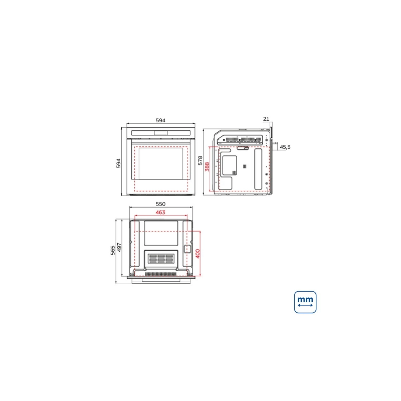Forno Tramontina Epic T smart 60 F13 em Aço Inox