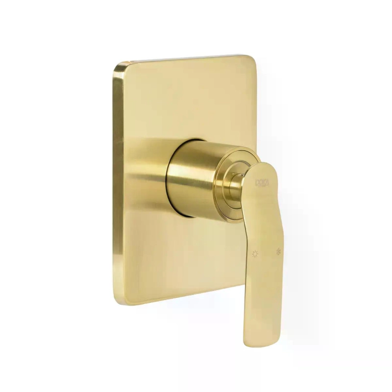 Acabamento para Monocomando de Chuveiro Rainbow – Base Docol - Brushed Gold